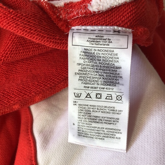 Adidas Sweatshirt Adidas Originals Cropped Large Trefoil Logo Hoodie- Small - Picture 8 of 8